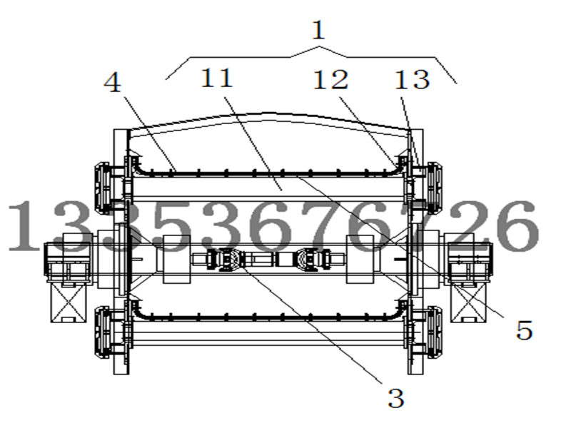 复合弛张筛双振源同步激振机构1